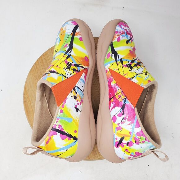 UIN Shoes Womens‎ 5 Slip On Loafer Colorful Wearable Art Paint Splatter - Picture 9 of 12